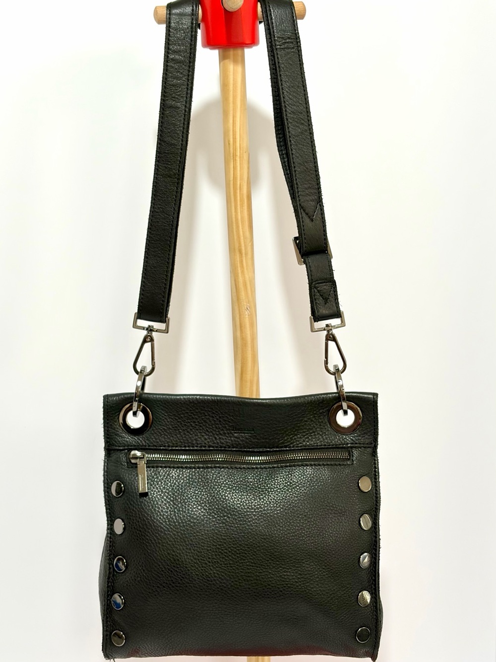 Hammitt Tony Medium Crossbody Bag In Black Leather/Gunmetal Hardware